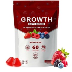 Hair Growth Gummies – Biotin, Vitamins Plant Extracts, Supports Health…
