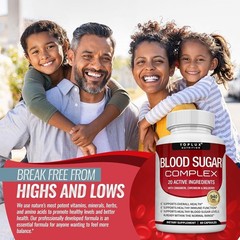 Toplux Premium Blood Sugar Complex Supplement Supports Healthy Blood Sugar Level