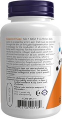 NOW Foods L-Lysine 1000mg 100 Tablets Double Strength Essential Amino Acid Vegan