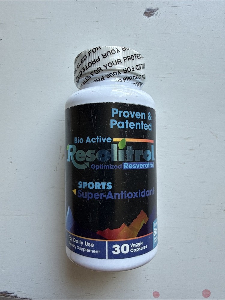 Bio Active Resolitrol Dietary Supplement 30 Veggie Capsules Exp 09/2024