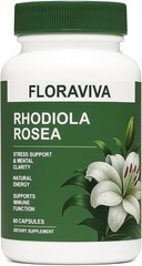 Floraviva Rhodiola Rosea 500mg – Aid Adaptogen for Stress Organic & Energy.