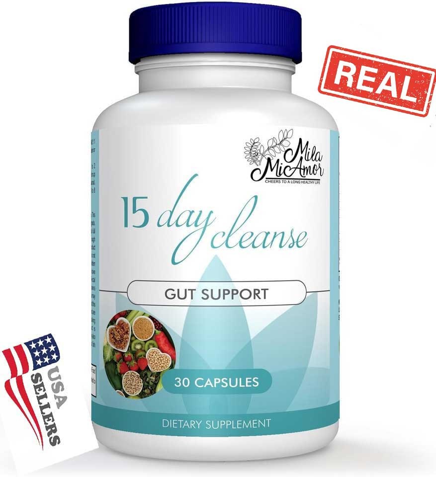 15 Day Gut Cleanse- Gut & Colon Support 30 Capsules Dietary Supplement – USA