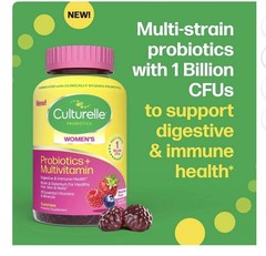 Culturelle Women’s Probiotics Multivitamin Gummies Mixed Berry 60..