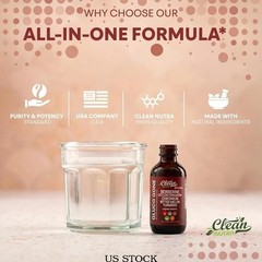 Premium 5 pack USA Clean Nutra Berberine with Ceylon Cinnamon Supplement Liquid