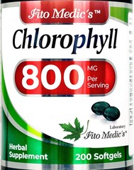 Lab – Chlorophyll – pure – 800 mg per serving- 200 Softgels – chlorophyll capsul