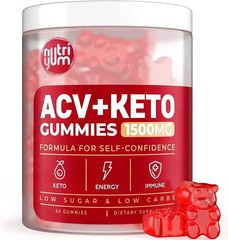 APPLE CIDER VINEGAR Gummies 1500 mg Vegan Natural Healthy Weight Detox LOT of 2