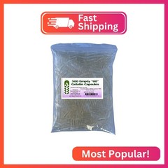 Capsule Connection USA-MADE 500 Bulk Empty Gelatin Capsules, 00 Size resealable