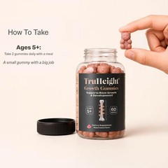 TruHeight Growth Gummies (Watermelon) Tall Nutrition for Natural Supplement
