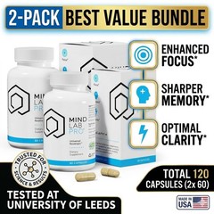 Universal Nootropic Brain Support Capsules 60ct – 2 Pack – Focus & Memory Aid