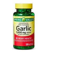 Spring Valley Odor-Controlled Garlic Softgels 1,000 mg 120 Count