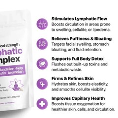 6-in-1 Lymphatic Complex Drainage Supplement Dandelion Burdock Bromelain Kelp