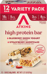 Blueberry Greek Yogurt & Strawberry Shortcake High Protein Bar, High Fiber, K…
