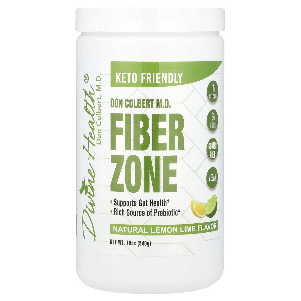 Don Colbert M.D. Fiber Zone, Natural Lemon Lime , 19 oz (540 g)