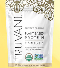Truvani Vegan Pea Protein Powder | Vanilla | 20g Organic Plant Based Protein