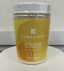 Konscious Keto Shake Banana Creme Ketogenic Weight Loss MCT Whey Avacado 17.4 oz