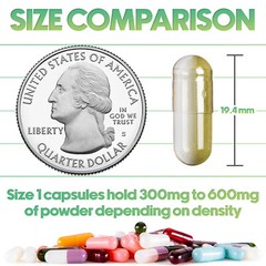 Size 1 Separated Clear Empty Vegan Capsules Veggie Caps Kosher Vegi Pills