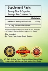 Magnesium Citrate 1100 mg Capsules serving – USA Deal