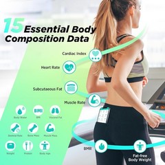 Smart Body Scale: 22 Metrics, Large Display, 0.1 lb precision, 400 lb, 24 users