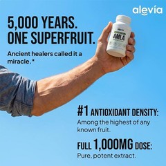 2X Alevia Organic Amla Capsules 1000mg Indian Gooseberry Antioxidant Supple 60c