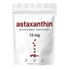 1 PACK Astaxanthin 120 Softgels 12mg – Supports Eye Health and Joint Health