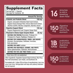 Physician’s Choice Digestive Enzymes – Multi – Enzyme Formula with Organic Prebi