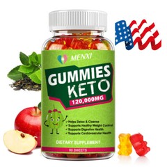 60pcs Keto Gummies Detox Cleanse Weight Loss Control Digestive Health Burn Fat