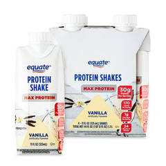Equate Max Protein Nutrition Shake, Vanilla Flavored, 11 fl oz, 4 Count