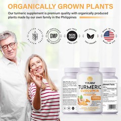 250 Capsules Turmeric Curcumin 5000mg Herbal Extract with BioPerine by YOKABA