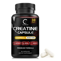 3500mg Creatine Monohydrate Capsules – Bodybuilding Muscle Growth – 90 Pills