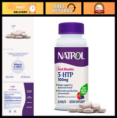 5-HTP 100mg Fast Dissolve Tablets – Mood Support, 30 Mixed Berry Flavors