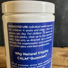 Natural Vitality Calm Gummies Magnesium Anti-Stress 240 Orange EXP 10/2027
