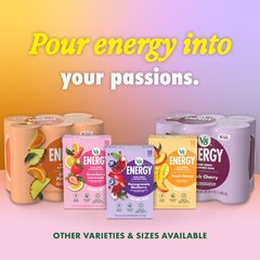 V8 Energy Black Cherry Energy Drink, 8 fl oz Can (24 Pack)