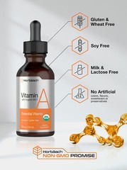 Vitamin A Liquid Drops | 4 fl oz Supplement | with Organic MCT | by Horbaach