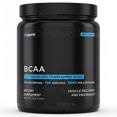 BCAA Powder 500g – Branched Chain Amino Acids – 100 Servings – Unflavored