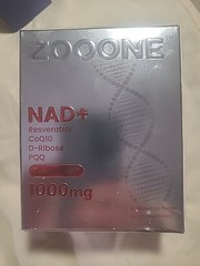 Zooone NAD+ Resveratrol CoQ10 D-Ribose PQQ 1000mg 30 packets 10.56 oz exp: 09/27