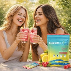 DEZEN Super Calm Magnesium Powder Drink Mix Raspberry Lemonade Flavor, 20 Sachet