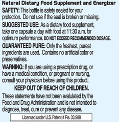 Energybolizer Original Formula AUTHORIZED SELLER Dietary Supplement (30 Caps)