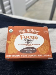 Four Sigmatic Focus Organic Elixir 20 Packets Lion’s Mane Rhodiola Caffeine-Free