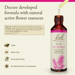 Bach Flower Remedy Pine 0.7 fl oz Natural Emotional Wellness Support