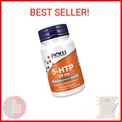 NOW Foods Supplements, 5-HTP (5-hydroxytryptophan) 50 mg, Neurotransmitter Suppo