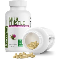 Bronson Milk Thistle Silymarin Marianum & Dandelion 360 Count (Pack of 1)