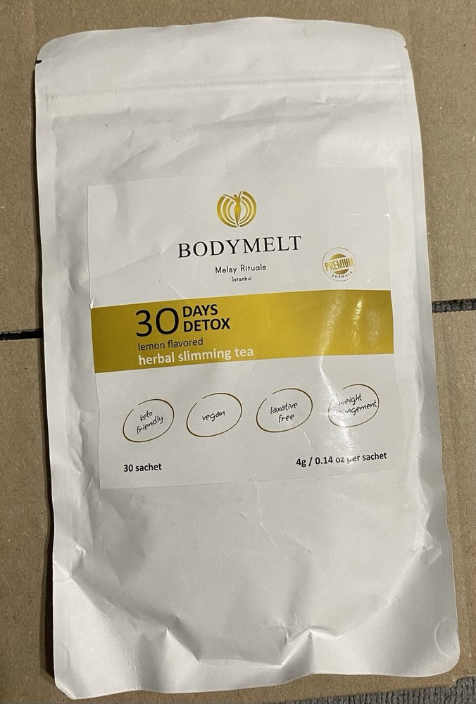 BODY MELT 30’days Detox Herbal Slimming Tea,LEMON FLAVOR 30 Sachets Each