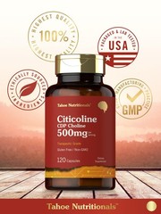 Citicoline Supplement | 500mg | 120 120 Count (Pack of 1)