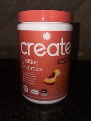 Create Creatine Gummies Sour Peach 90 Ct Creapure NSF Certified