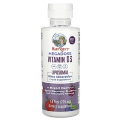 Megadose Vitamin D3, Liposomal, Mixed Berry, 4,000 IU, 7.6 fl oz (225 ml)