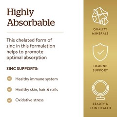 Solgar Chelated Zinc, 250 Tablets – 250 Count (Pack of 1), Standard Packaging