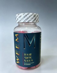 3 Packs WEEM Hair Skin and Nails Gummies, Vegan biotin Vitamins, Healthy Hair