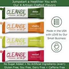 3-Day Juice Cleanse – Caffeine Free with 21 Flavorful Single Serve Packets