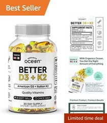30-Day Supply of Better D3 + K2 – Organic, Bioavailable Softgels for Wellness