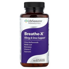 2 X LifeSeasons, Breathe-X�, Allergy & Sinus Support, 90 Veg Capsules